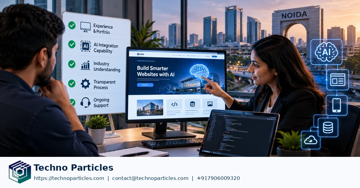 How to Choose a Website Development Company in Noida for AI-Powered Websites supporting image