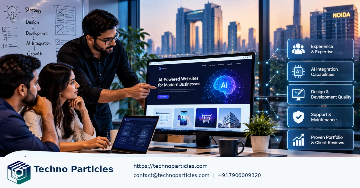 How to Choose a Website Development Company in Noida for AI-Powered Websites supporting image