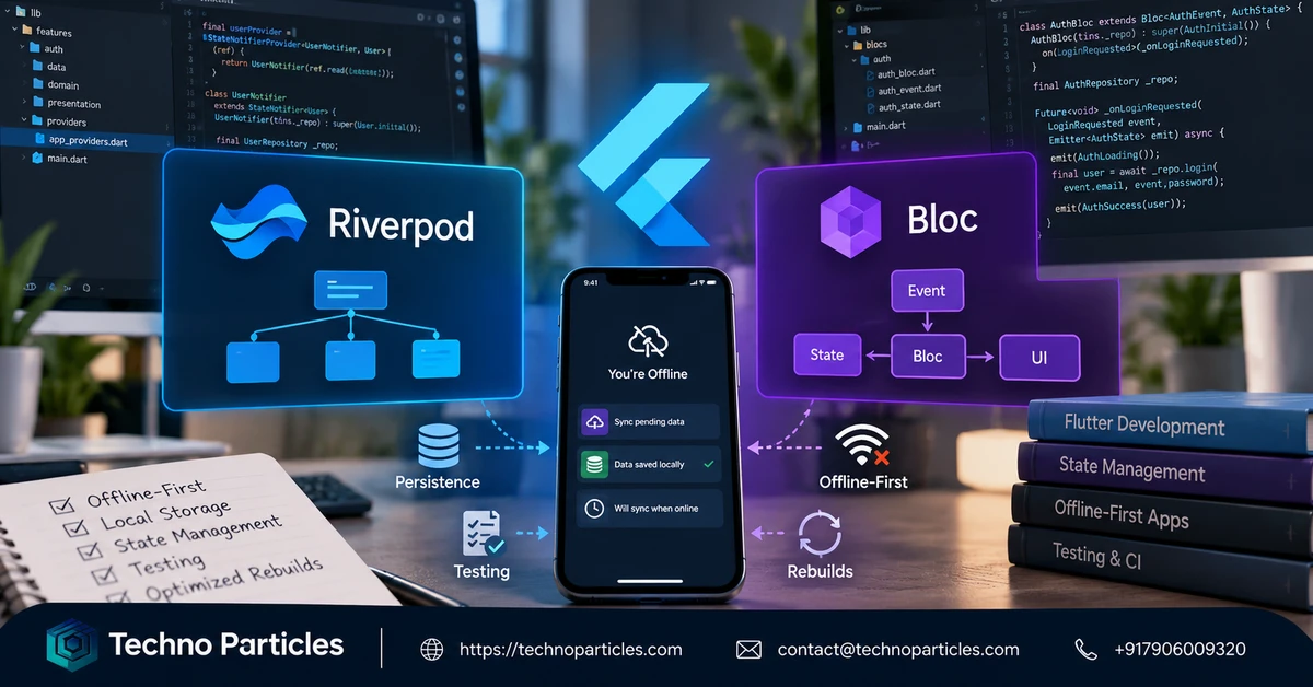 Flutter Riverpod vs Bloc for Offline-First Apps supporting image