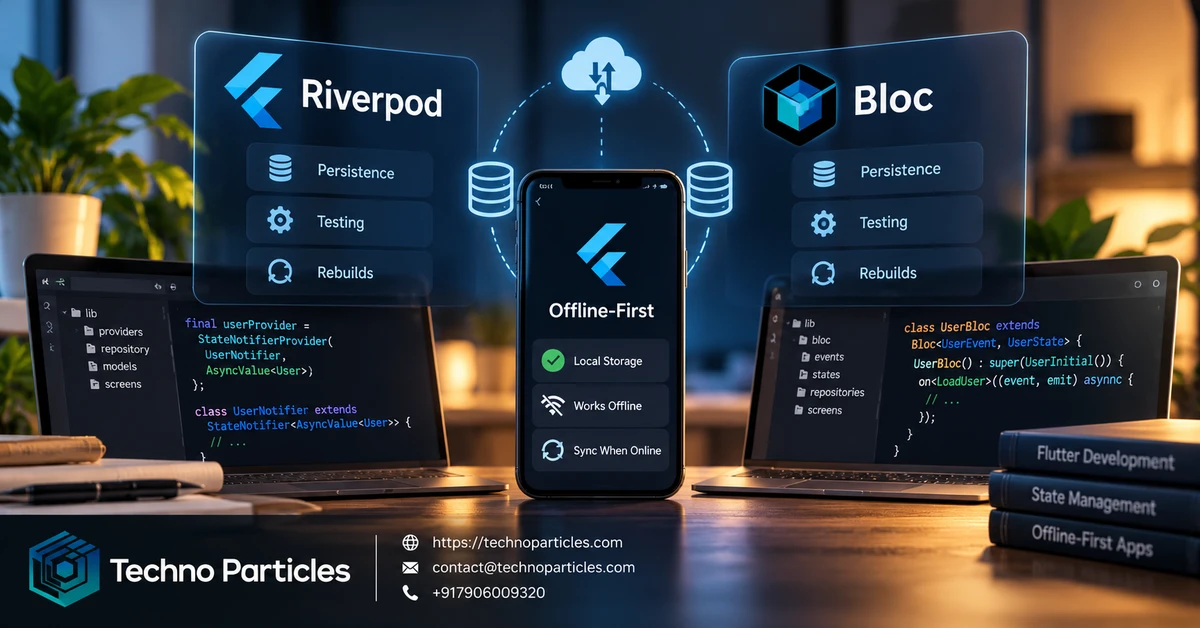 Flutter Riverpod vs Bloc for Offline-First Apps supporting image