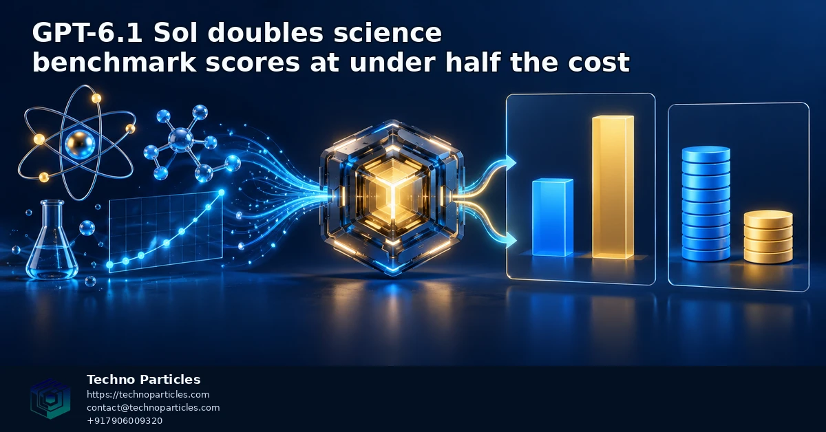 GPT-6.1 Sol More Than Doubles GPT-6 Sol’s Science Benchmark Score at Under Half the Cost supporting image