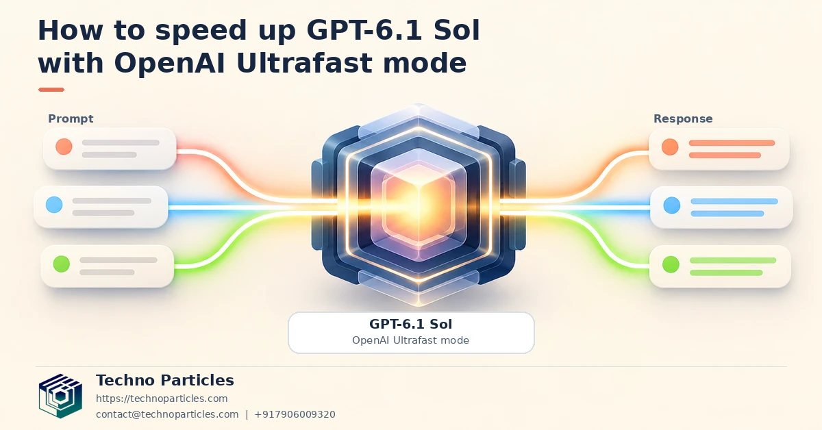 How to Speed Up GPT-6.1 Sol with OpenAI Ultrafast Mode supporting image