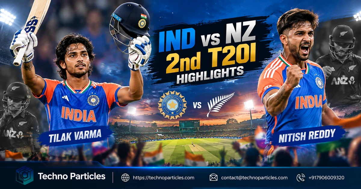 IND vs NZ 2nd T20I Highlights: Tilak Varma and Nitish Reddy Lead India’s Comeback supporting image
