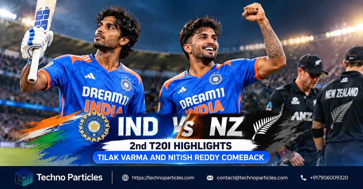 IND vs NZ 2nd T20I Highlights: Tilak Varma and Nitish Reddy Lead India’s Comeback supporting image