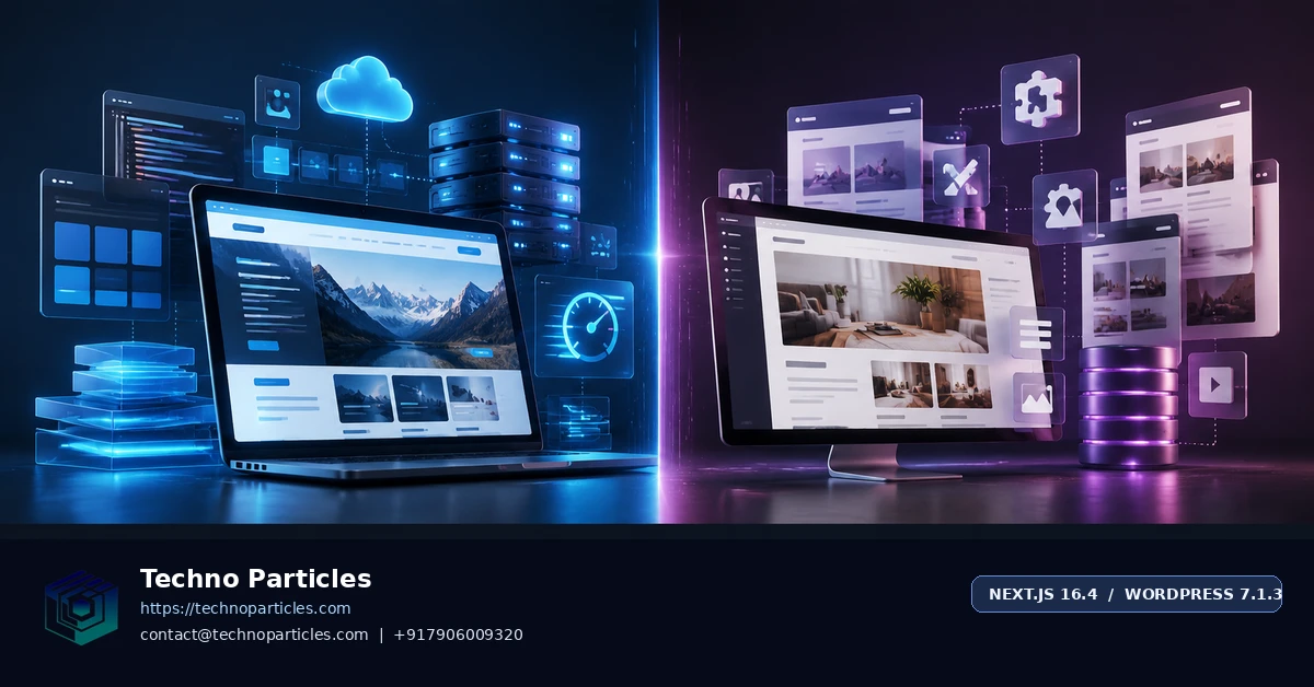 Next.js 16.4 vs WordPress 7.1.3 for Business Website Performance and Cost supporting image