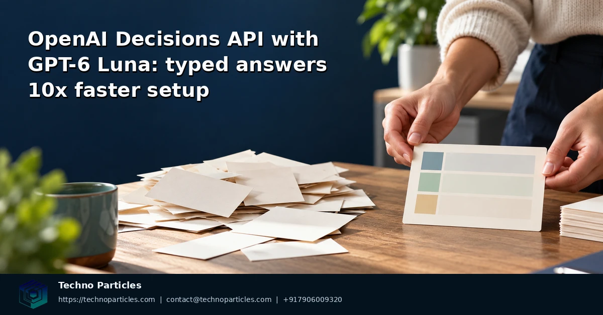 OpenAI Decisions API with GPT-6 Luna: Typed Answers 10x Faster Setup supporting image