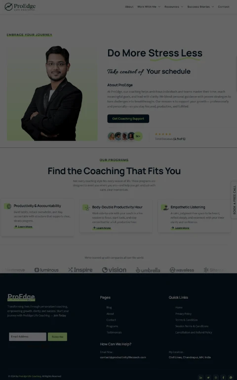 ProEdge Life Coach Website