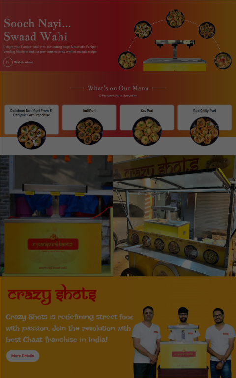 Epanipuri kart - Web Development Project by Techno Particles showcasing innovative AI solutions